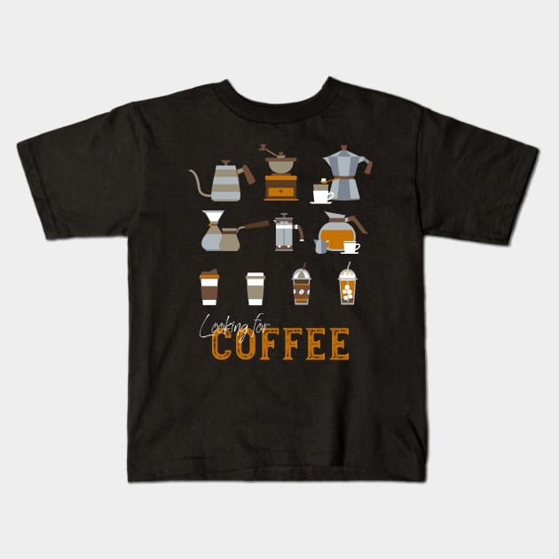 Looking for Delicious Coffee Drink Kids T-Shirt by FlinArt